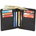 Men's Solid Genuine Lambskin Leather Bi-Fold Wallet